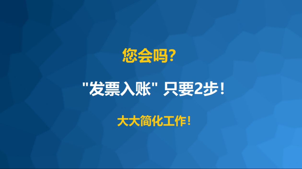 不能错过!教您2步完成发票入账,老板会计必知!哔哩哔哩bilibili