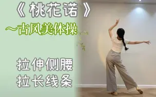 下载视频: 古风美体操 | 《桃花诺》拉伸侧腰，拉长线条，零基础友好！