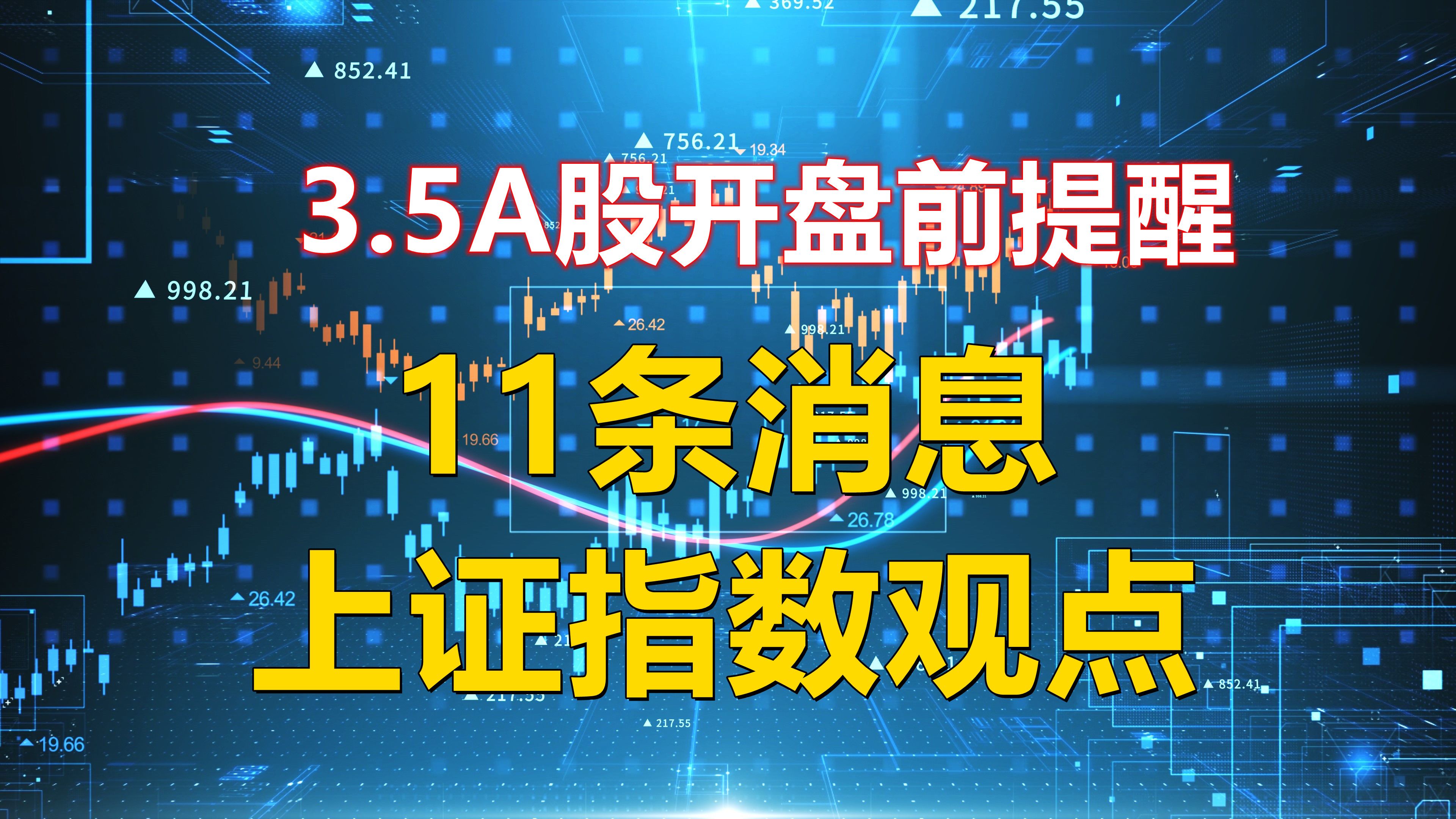 3.5A股开盘前提醒,11条消息+上证指数观点+外资大买1亿股哔哩哔哩bilibili