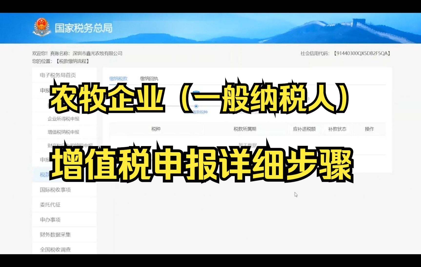 49、农牧企业:一般纳税人增值税及附加税申报详细步骤哔哩哔哩bilibili