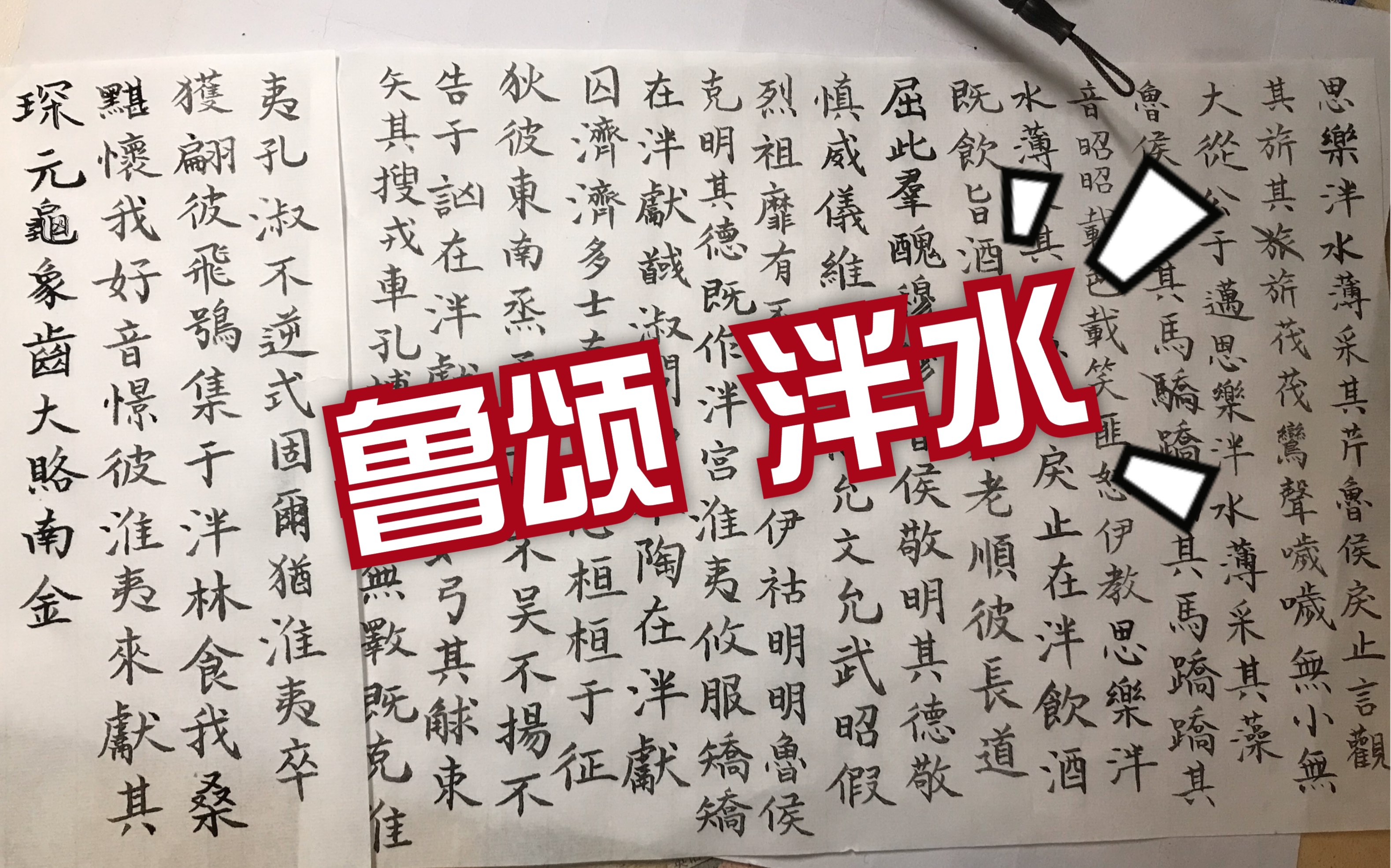 [图]八倍速练字之好长的诗经·鲁颂·泮水