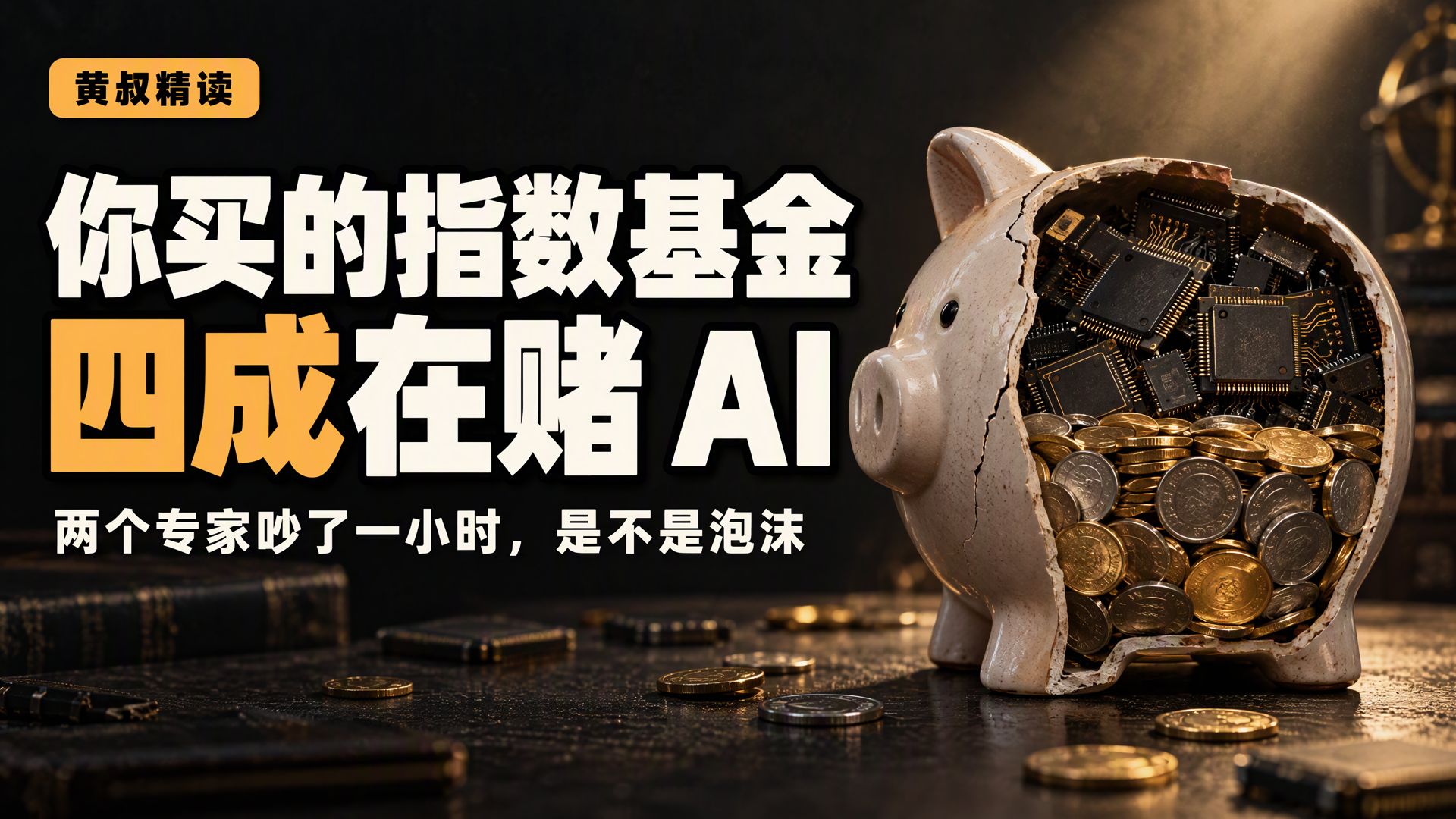 黄叔精读｜你买的指数基金，四成在赌 AI：两个专家吵了一小时，是不是泡沫