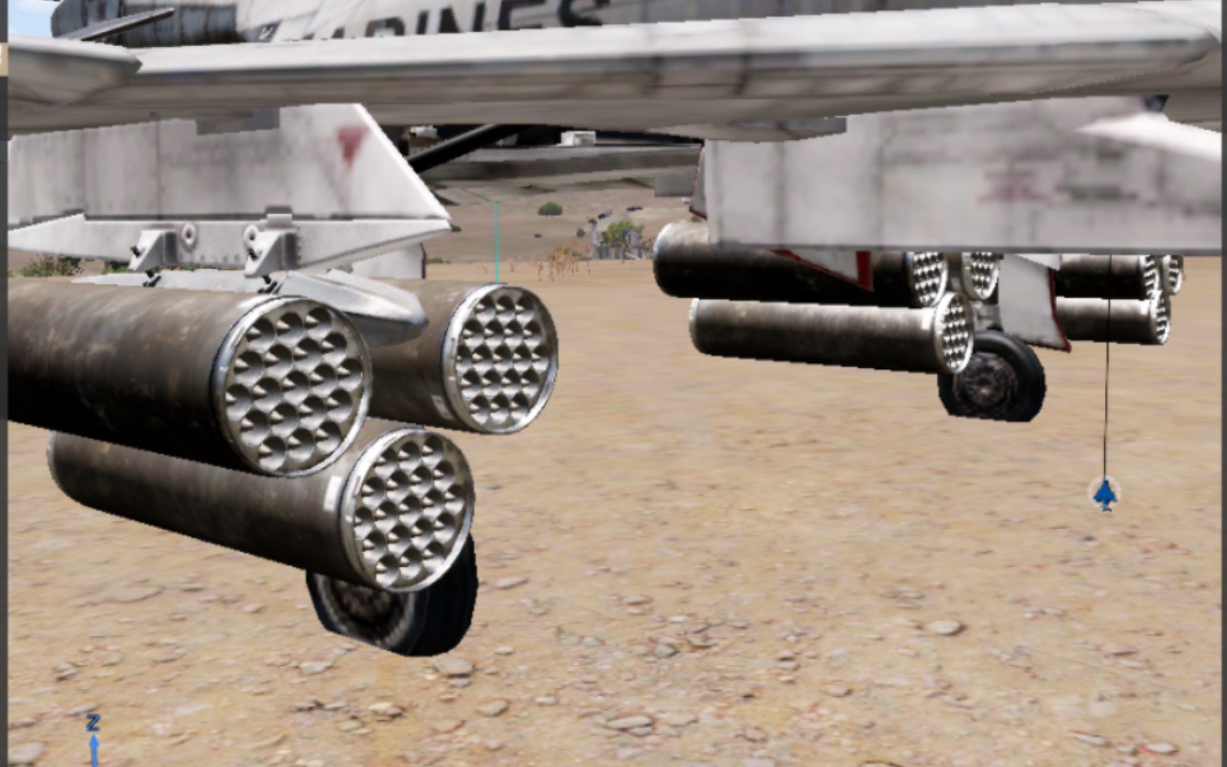 【arma3】f4b主驾发射wdu-4/a 2.75英寸飞镖弹头火箭弹低画质演示