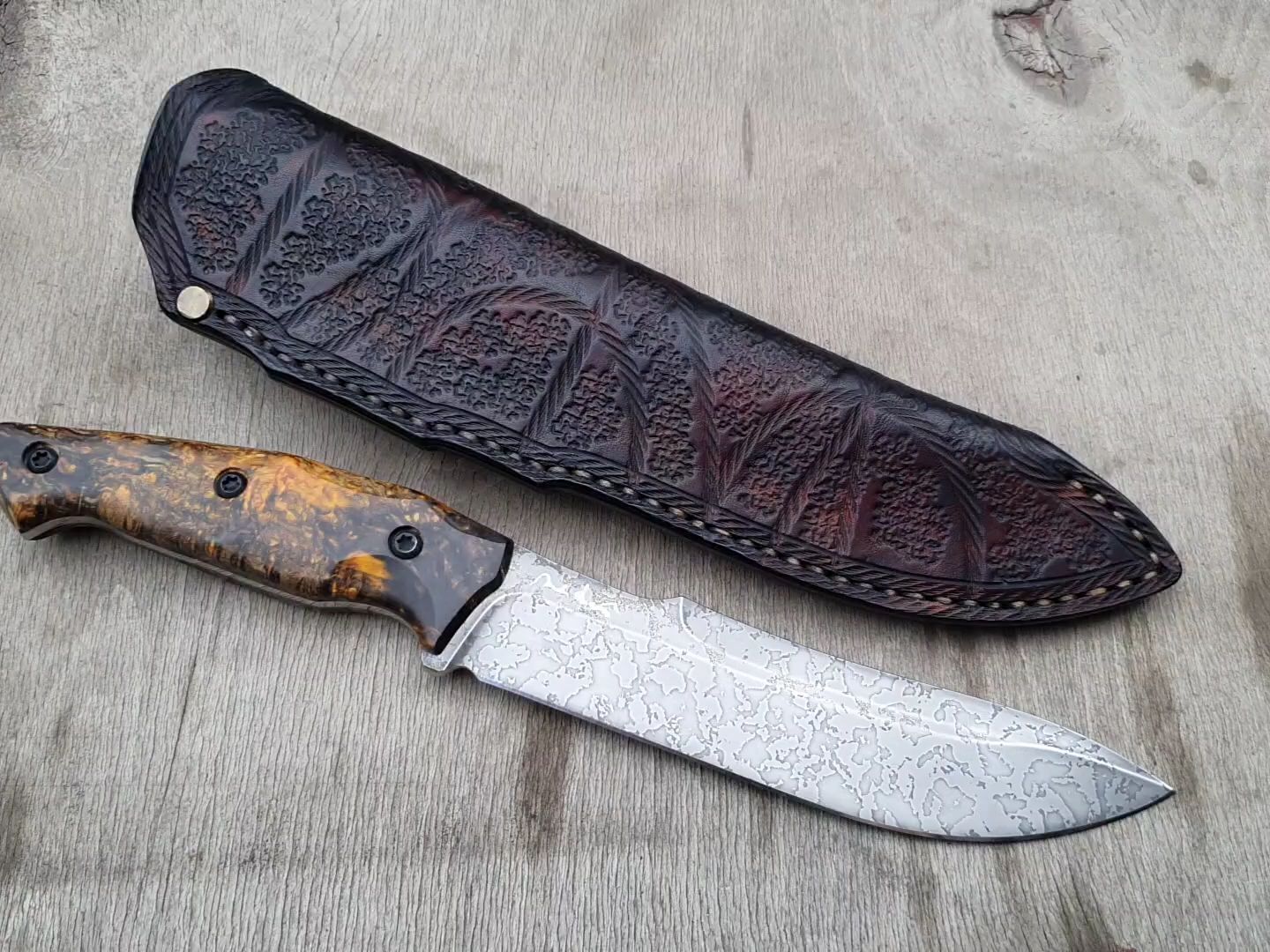 白桦木大马士革猎刀一把刀走天下的故事