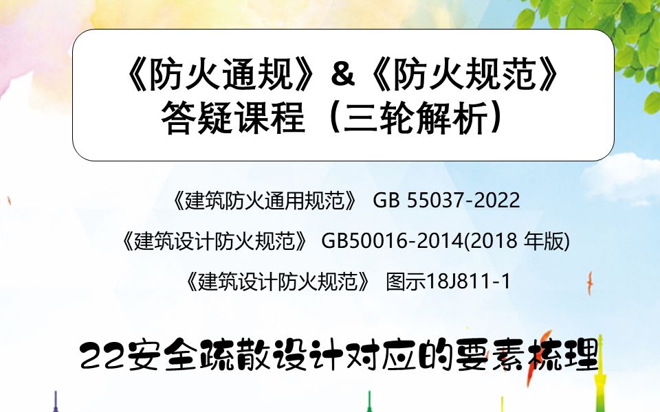 《建筑防火通用规范》&《建筑设计防火规范》第一轮【22】安全疏散设计对应的要素梳理哔哩哔哩bilibili