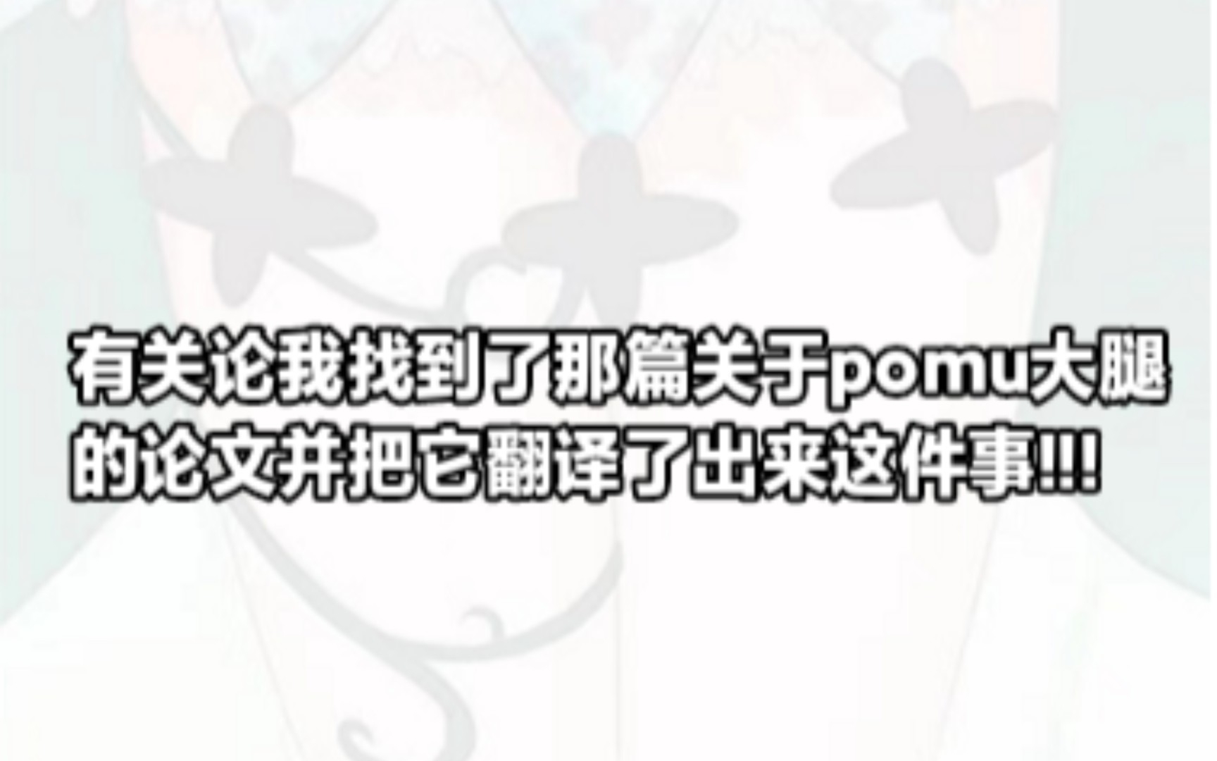 有关论那篇我找到了关于pomu大腿的论文并将它翻译了出来这件事!!!!(娱乐向)哔哩哔哩bilibili