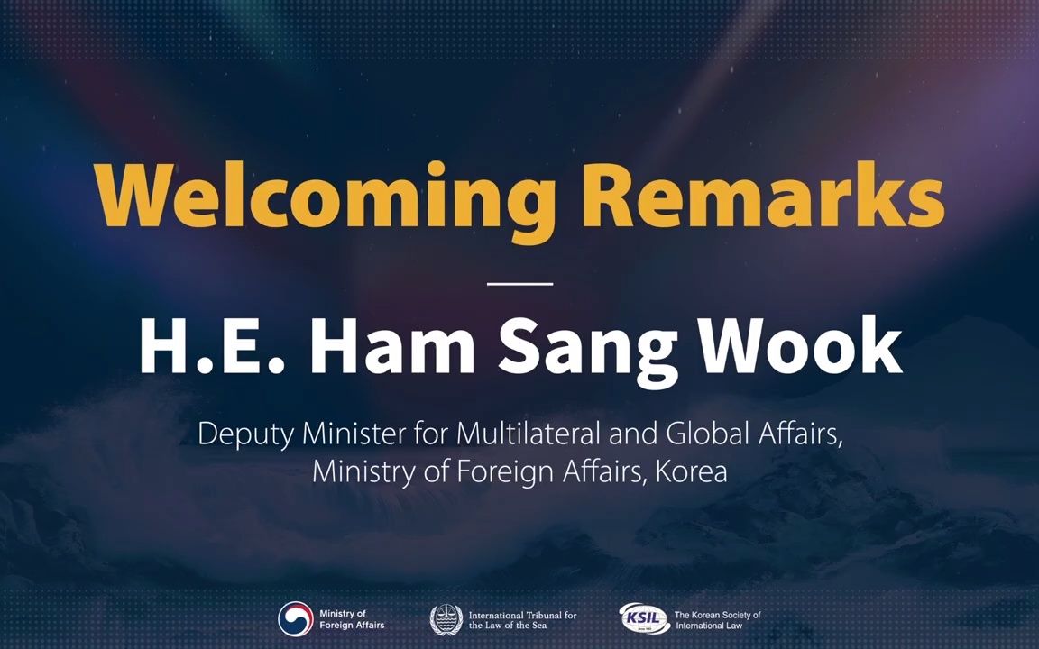 [图][5th ICLS] Welcoming Remarks _ H.E. Ham Sang Wook