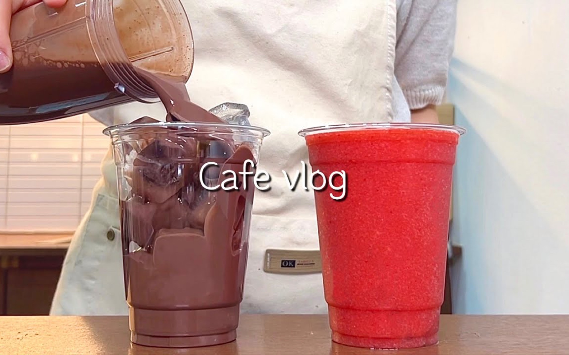 Seoling|巧克力和草莓的组合哦|cafe vlog|饮品制作哔哩哔哩bilibili