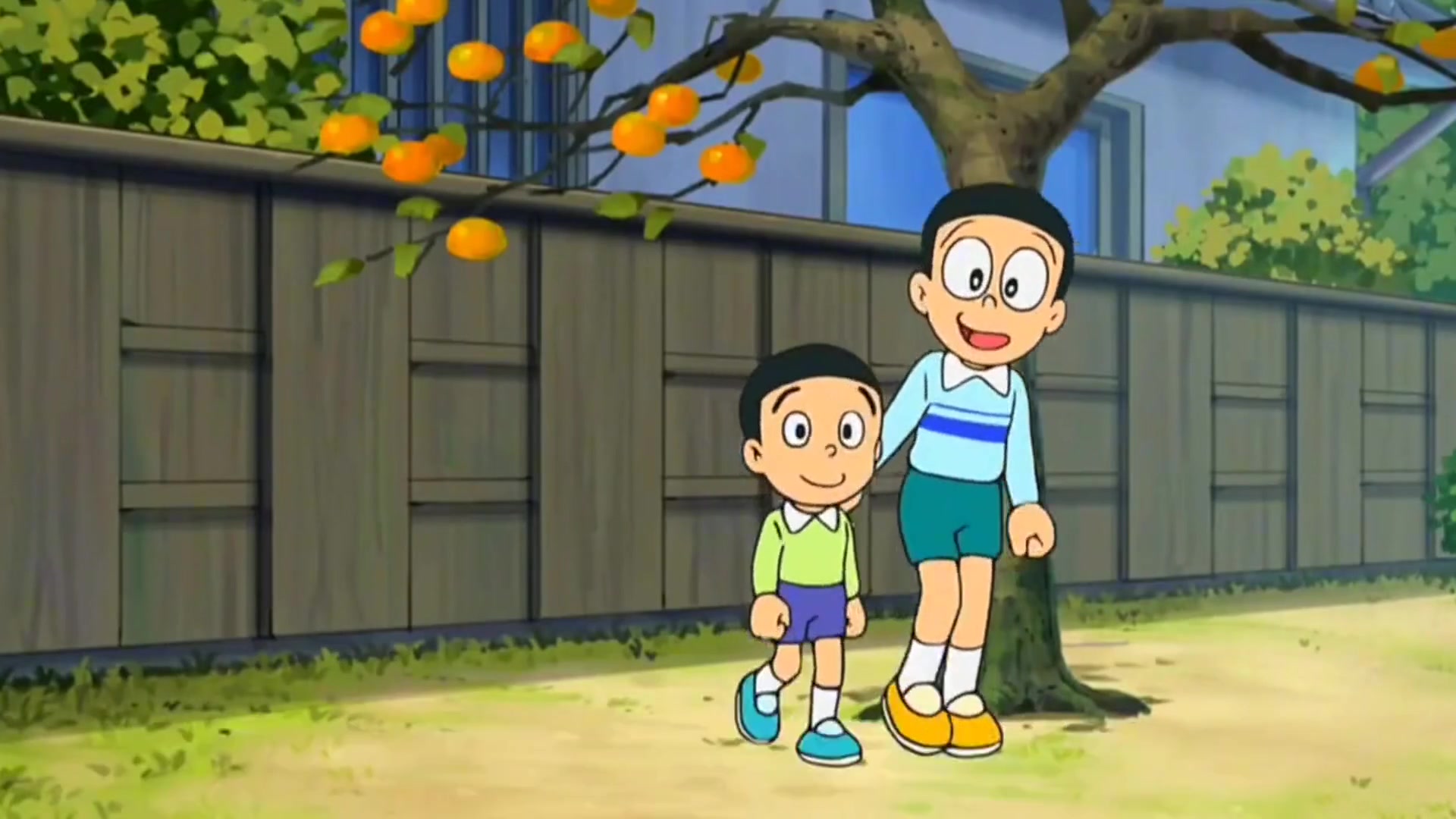 哆啦a梦:大雄和小哆啦利用时光机,帮助爸爸完成柿子树下的约定