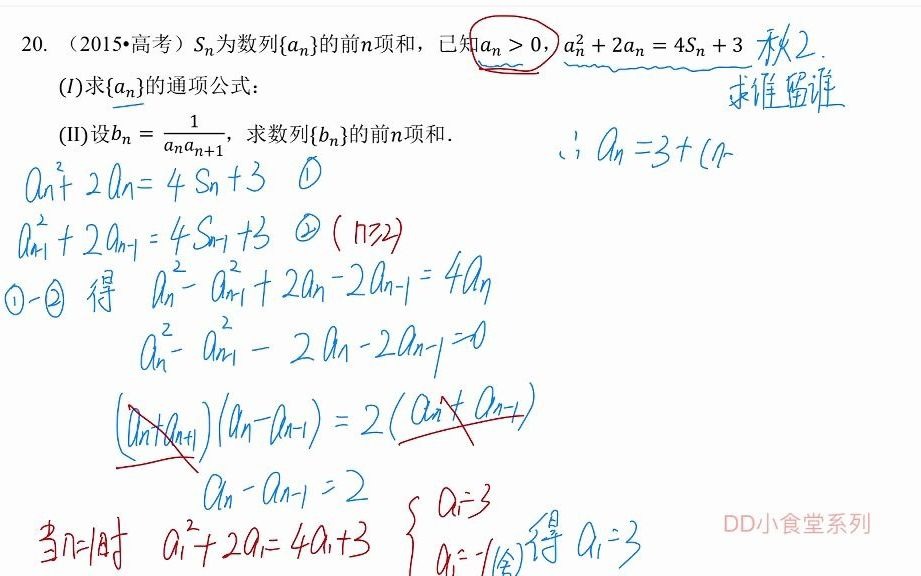 数列求和之an和Sn的关系以及裂项相消哔哩哔哩bilibili