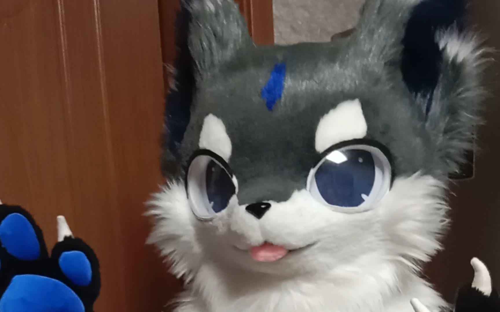 【fursuit兽装单头展示】一个新手装师制作的第二个兽头_哔哩哔哩