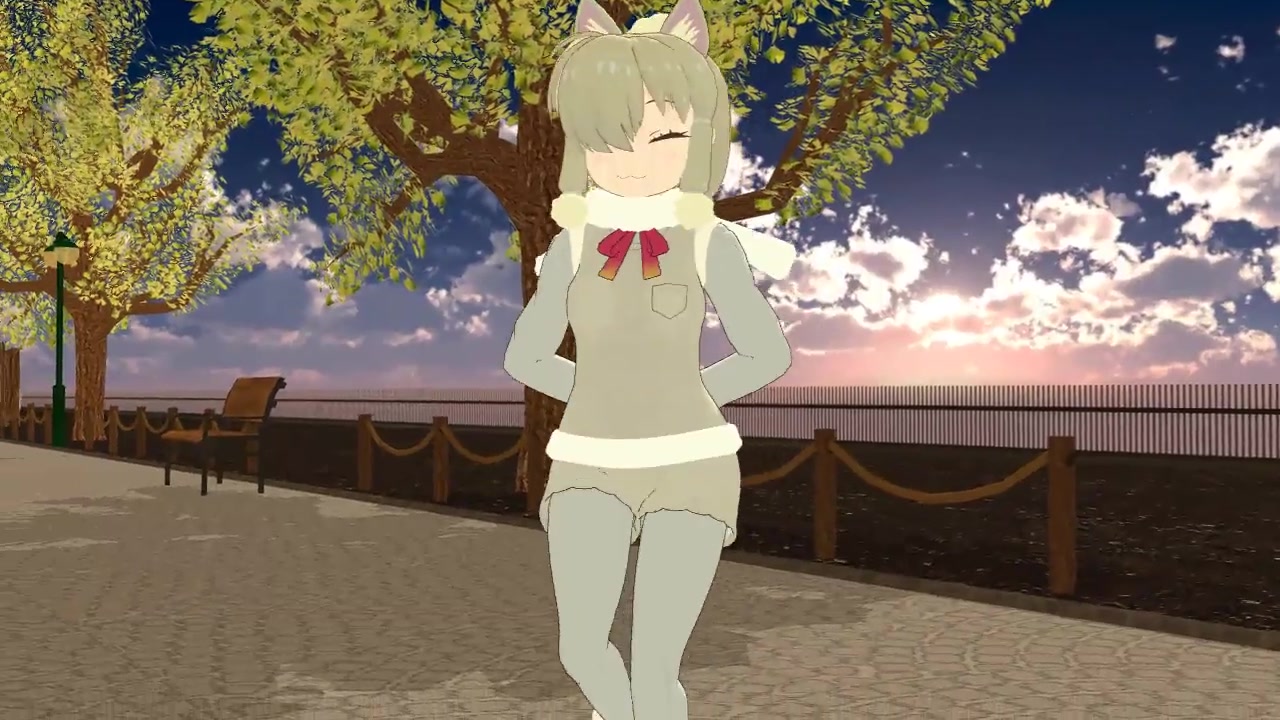 mmd兽娘动物园羊驼桑in秋之公园