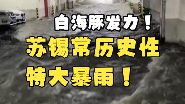 白海豚发威！8月10日苏南遭遇历史性特大暴雨，苏州无锡常州集体打破历史最强暴雨纪录