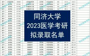 Descargar video: 同济大学2023医学考研拟录取名单