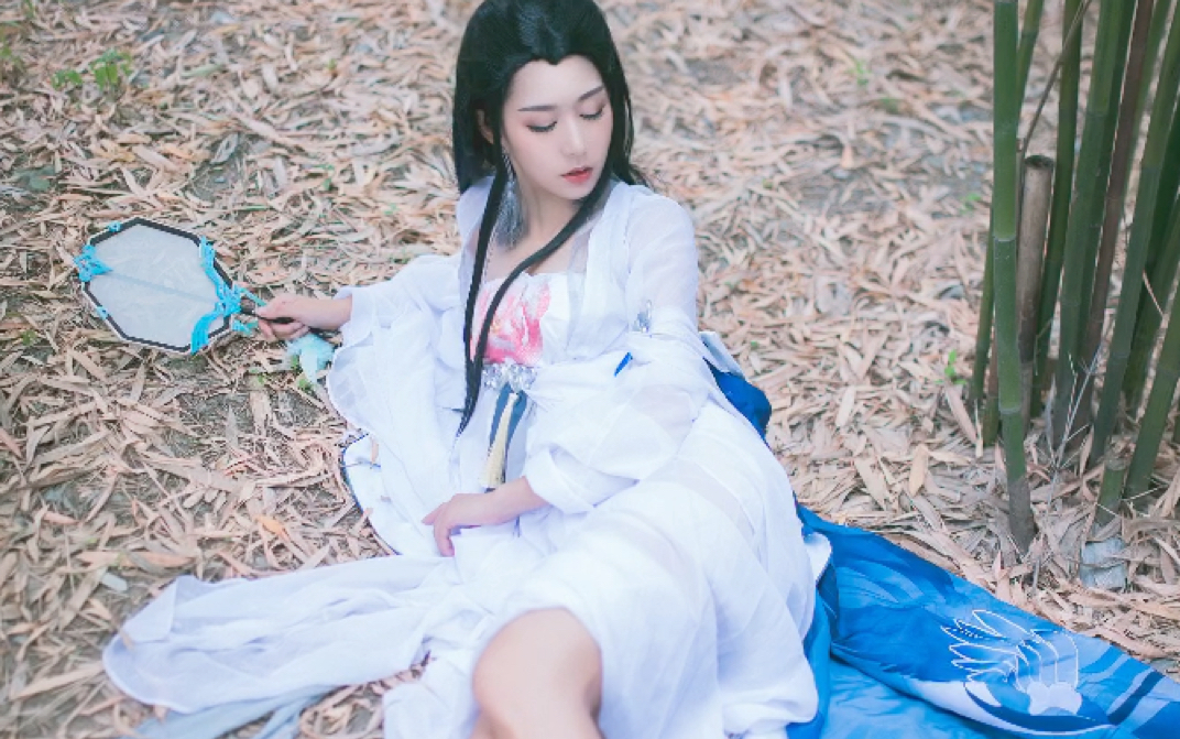 剑网三 鹤影天青 青盒子cos