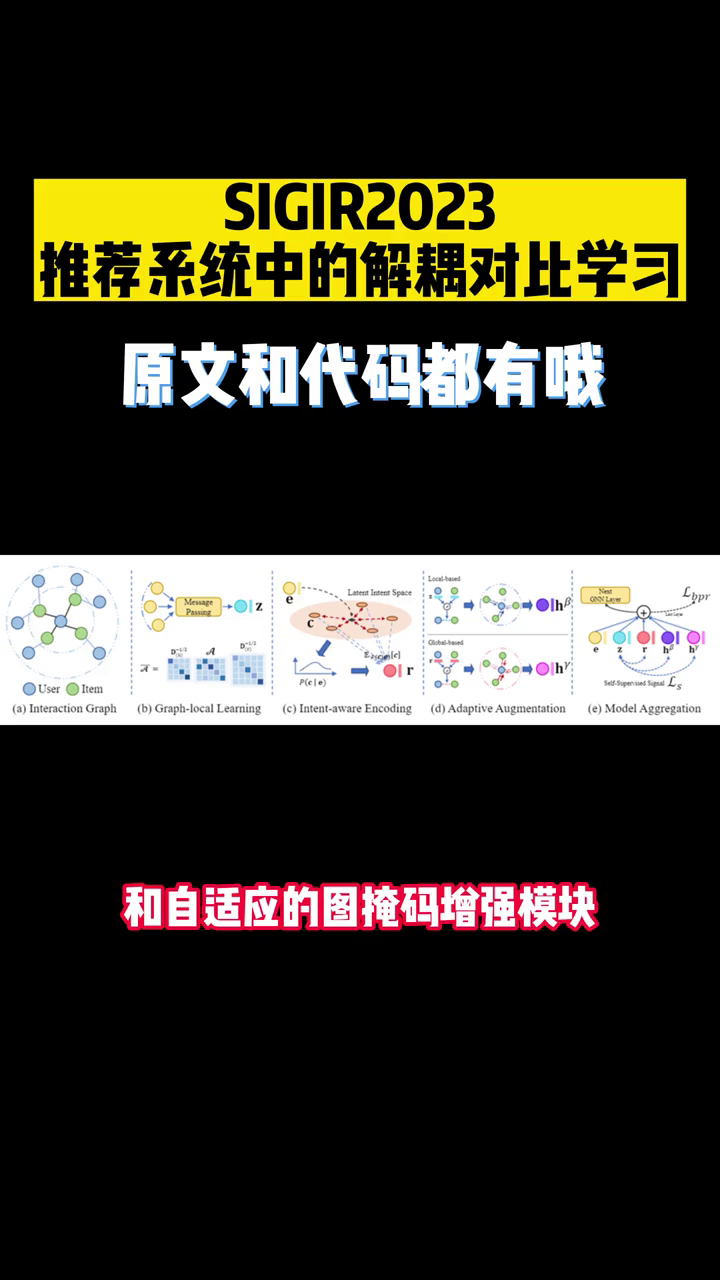 SIGIR2023  推荐系统中的解耦对比学习哔哩哔哩bilibili