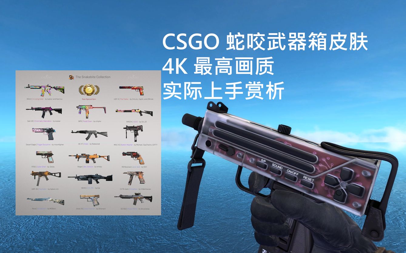csgo新皮肤!4k极限画质!蛇咬武器箱皮肤实际上手赏析