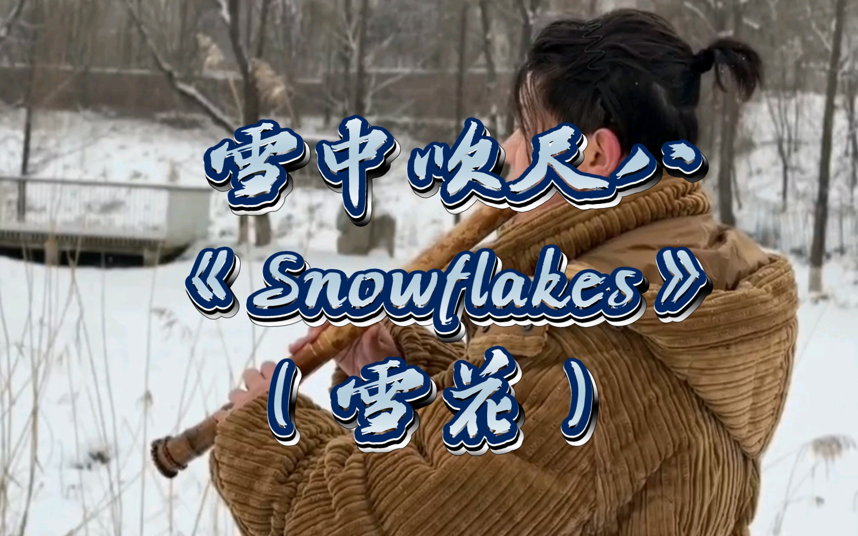 [图]【尺八】翻奏《Snowflakes》(雪花)，潏河边找找孤舟蓑笠翁，独钓寒江雪的感觉