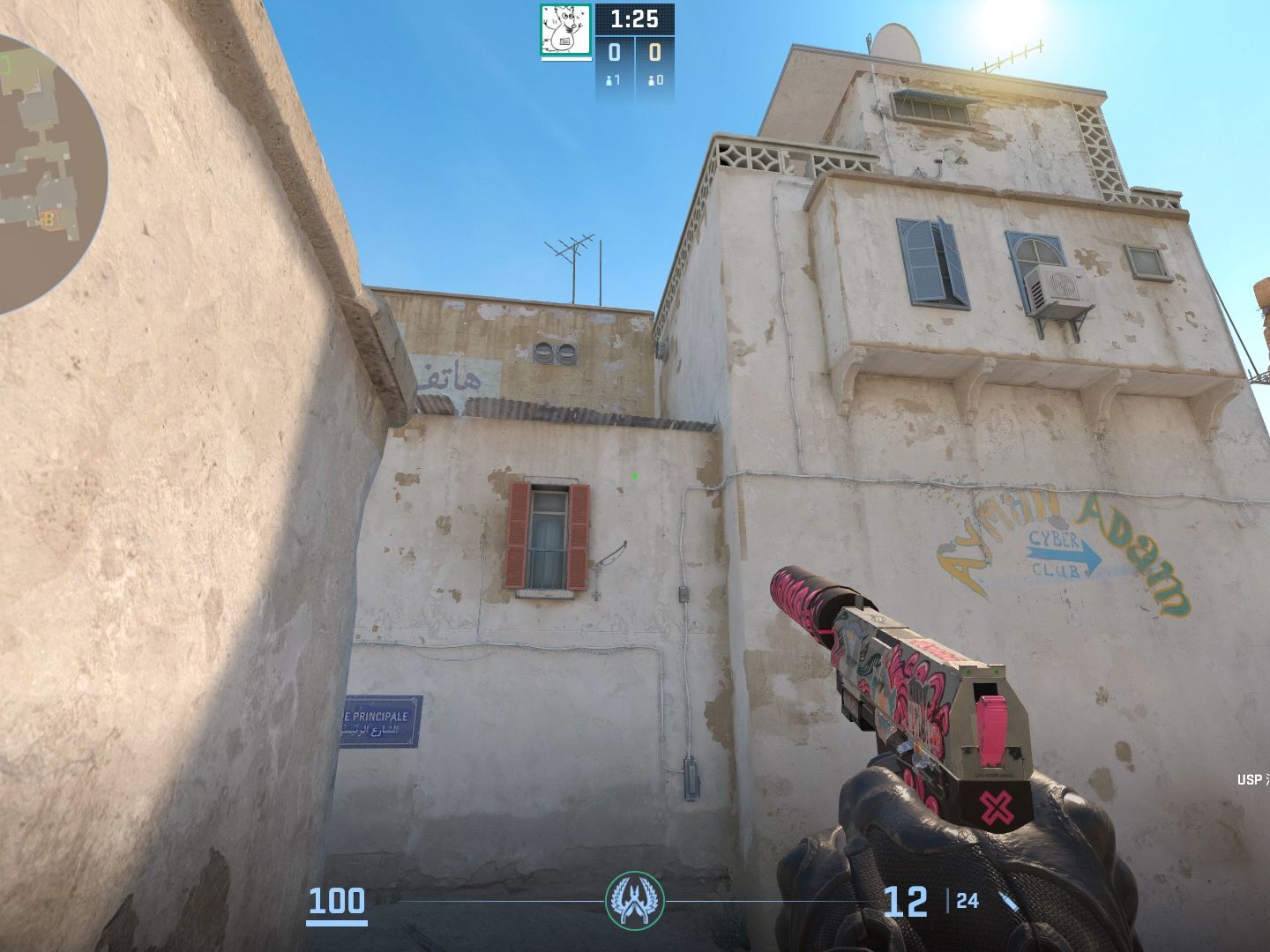 cs2 dust2 警家开局a门超快烟