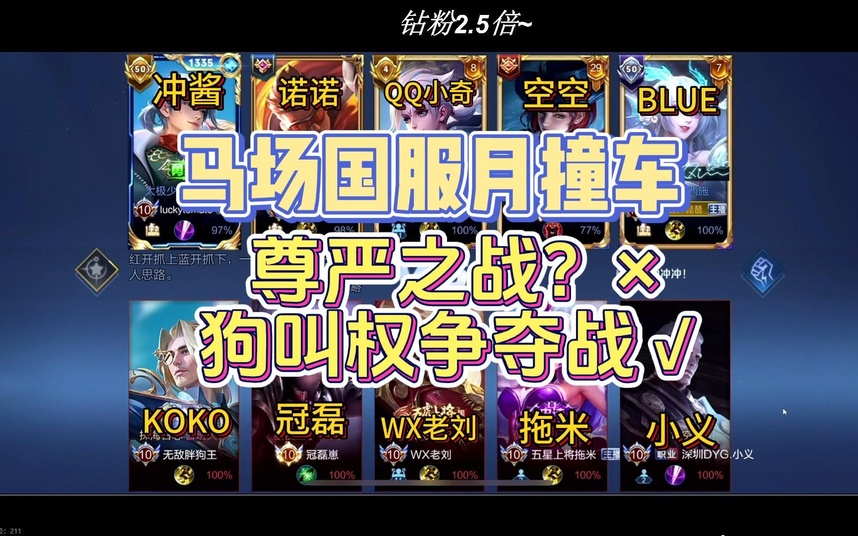 尊严之战?×狗叫权争夺战√(blue视角)