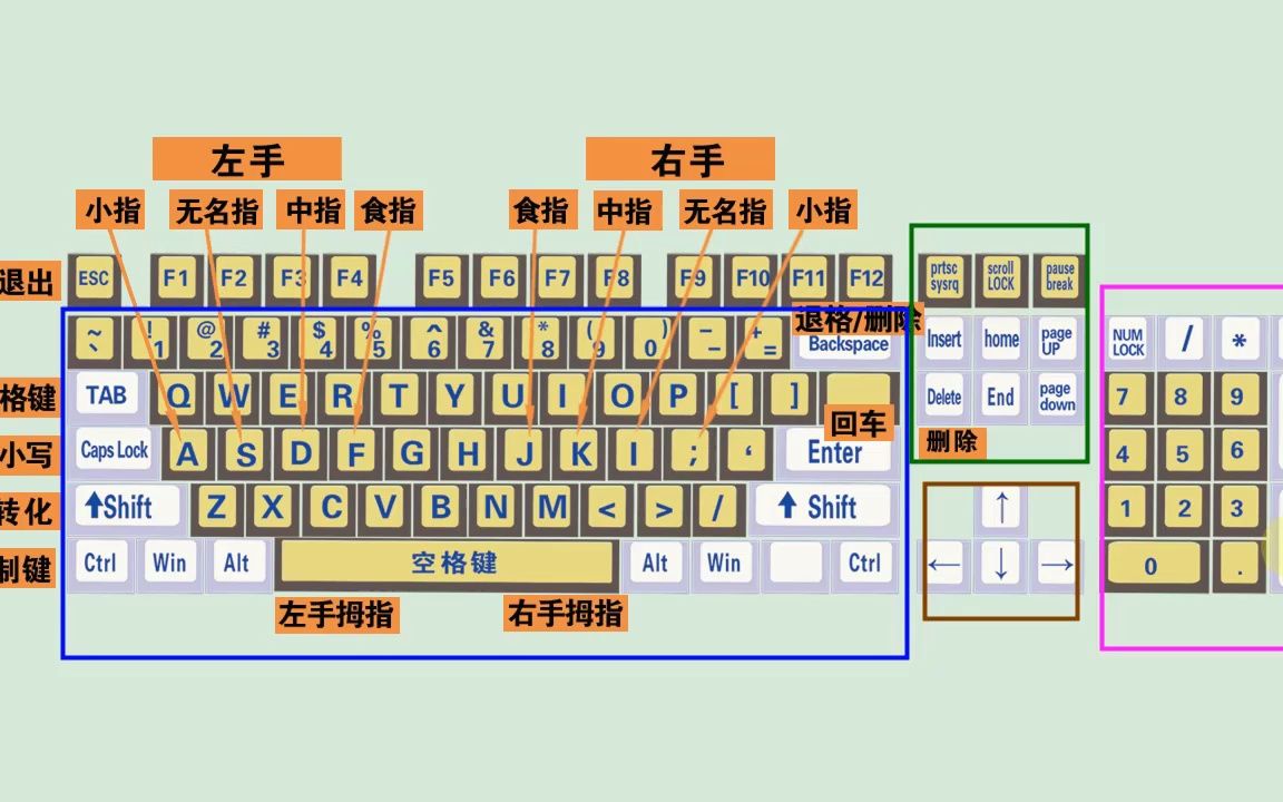 零基礎學電腦從認識鍵盤開始,不會打字的,記不住鍵盤的看過來