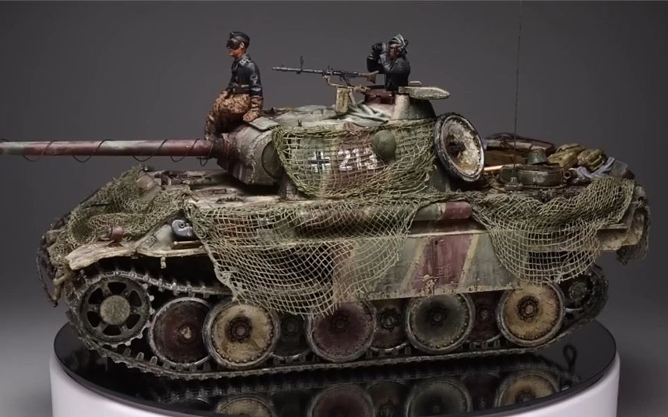 田宫 1/35 豹式G型后期型 坦克模型 细节改造 伪装网制作 制作到完成哔哩哔哩bilibili