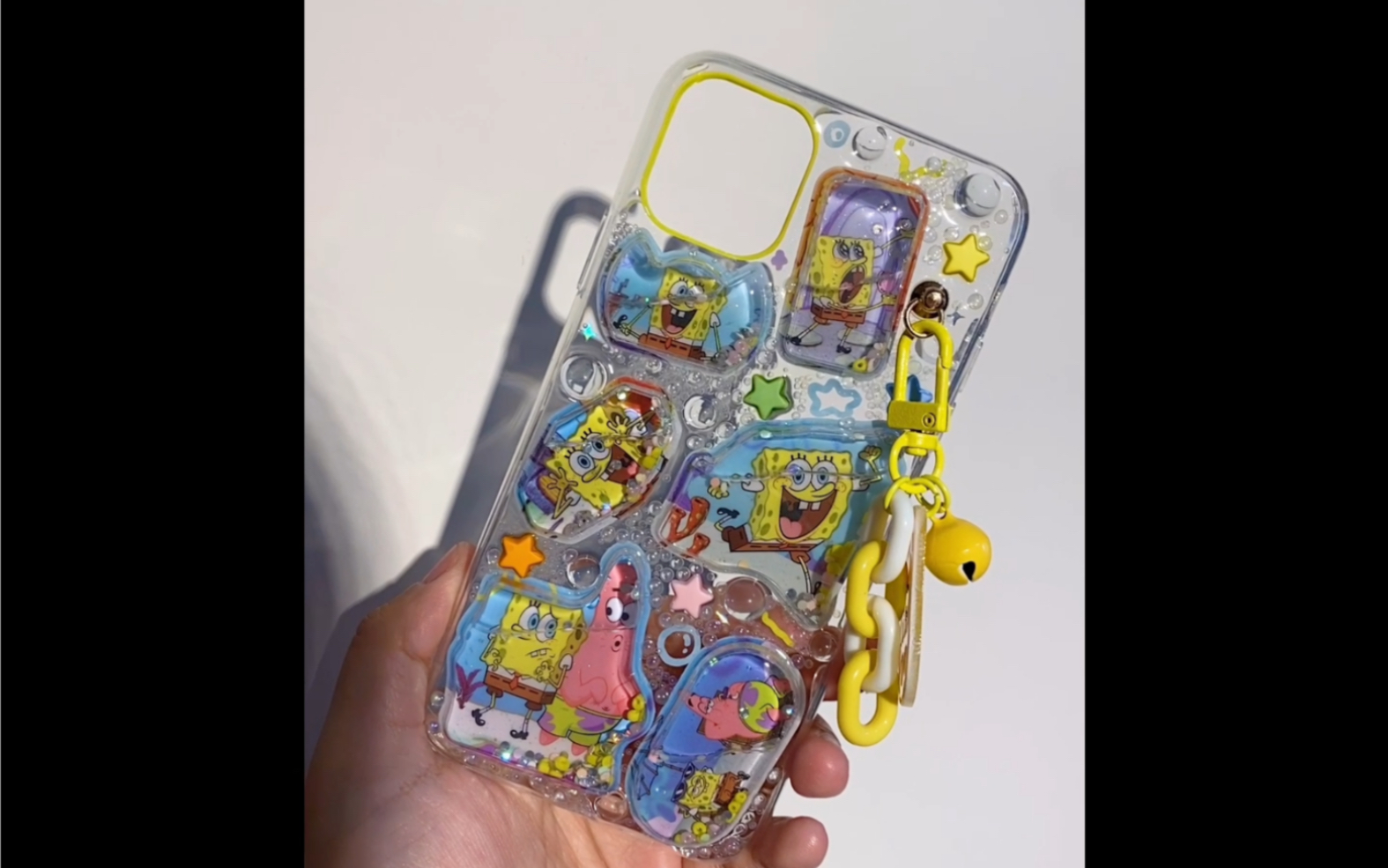 自制流沙滴胶手机壳