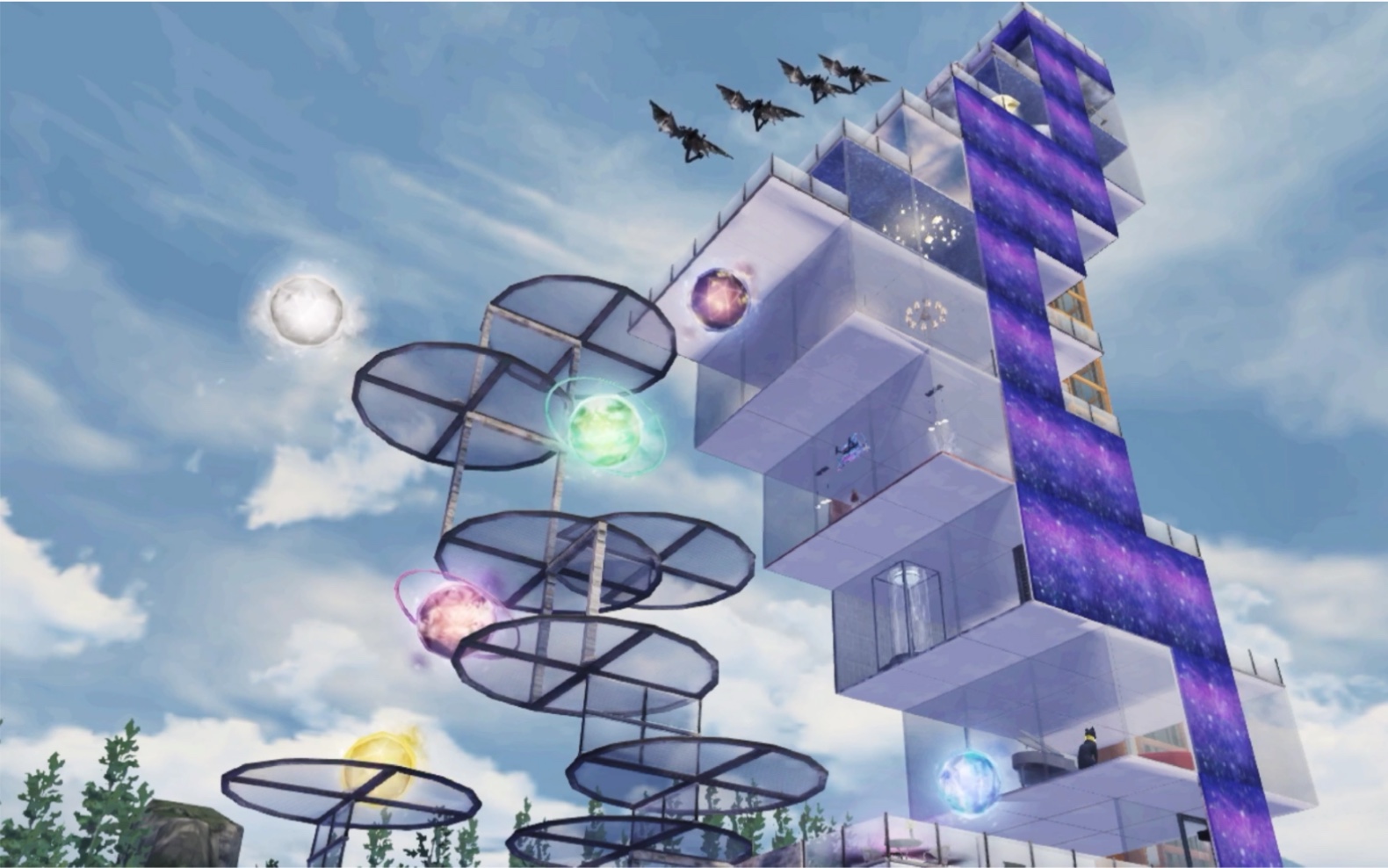 明日之后建筑2046一起活下去双人超现代科幻风建筑