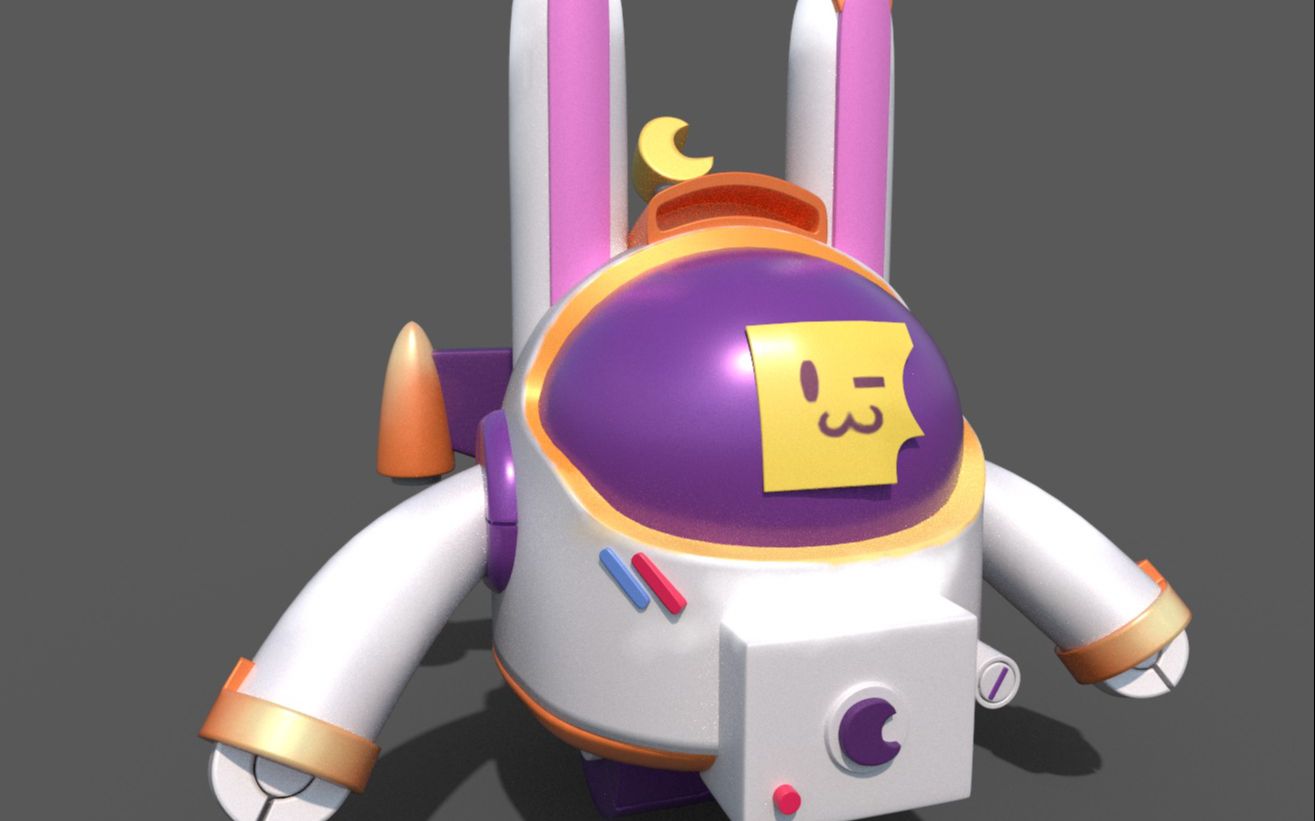 maya卡通可爱兔子机器人建模,新手练习简单案例教学_哔哩哔哩_bili