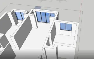 【新手教程】SU草图大师零基础，从CAD到SU，墙体，门洞，窗户的10分钟快速制作