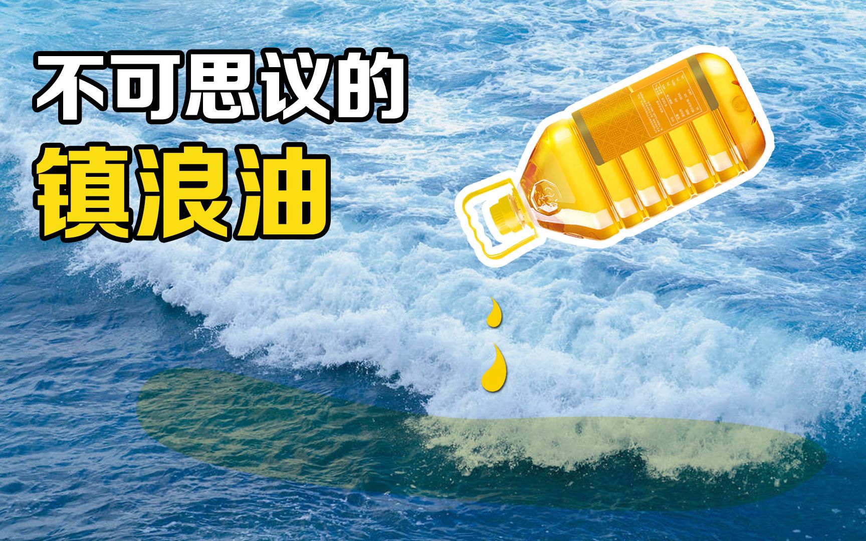 “镇浪油”是什么?把菜油倒在海面上,有趣的现象发生了哔哩哔哩bilibili