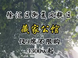 Download Video: 藏家公馆｜徐汇衡复历史风貌区仅9席不限购