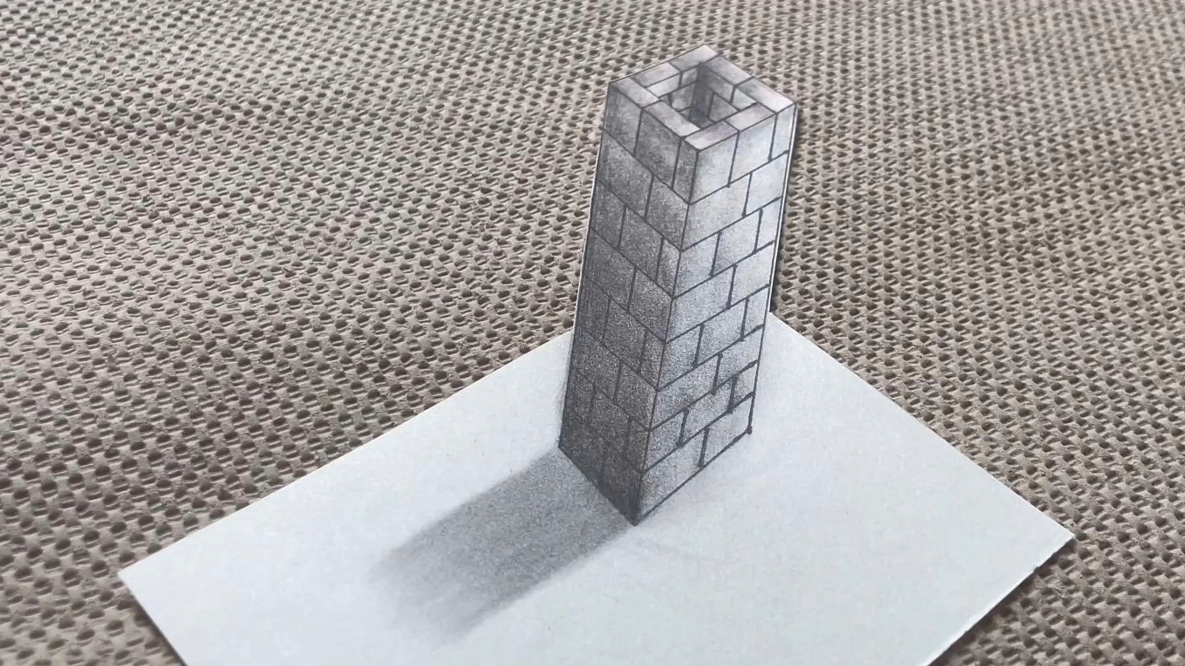 空心长方体塔,超酷的3d立体画