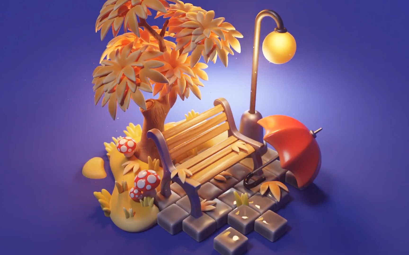 【blender建模】秋天场景