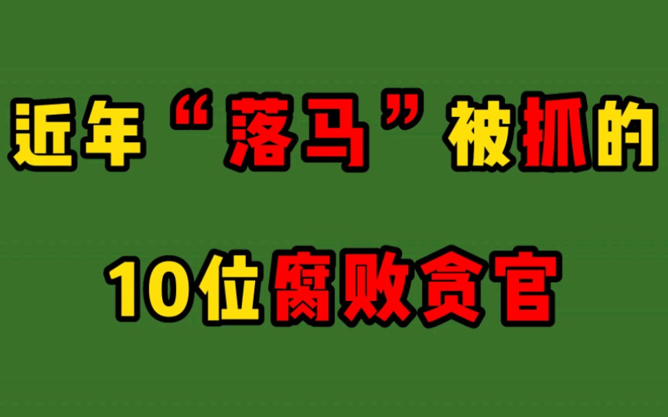 近年惊动中央的10大腐败贪官,反腐铁拳正风纪,倡廉清风拂民心哔哩哔哩bilibili