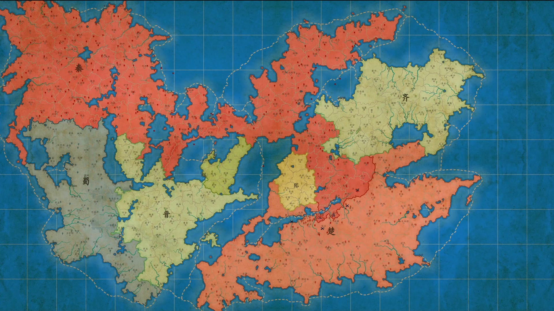 架空地图模拟器看海战国曹统一天下