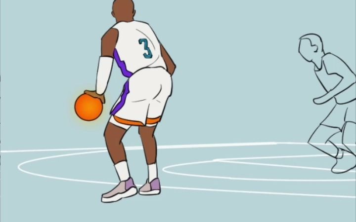 一次运球横移4米保罗这招悬浮运球小碎步投篮走步了吗篮球动画篮球