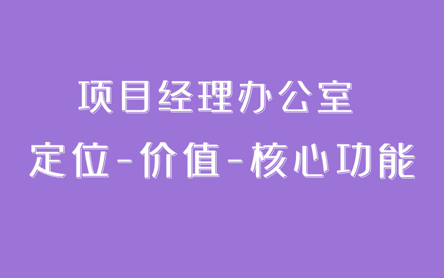 项目管理办公室(PMO)落地实践与解决方案哔哩哔哩bilibili