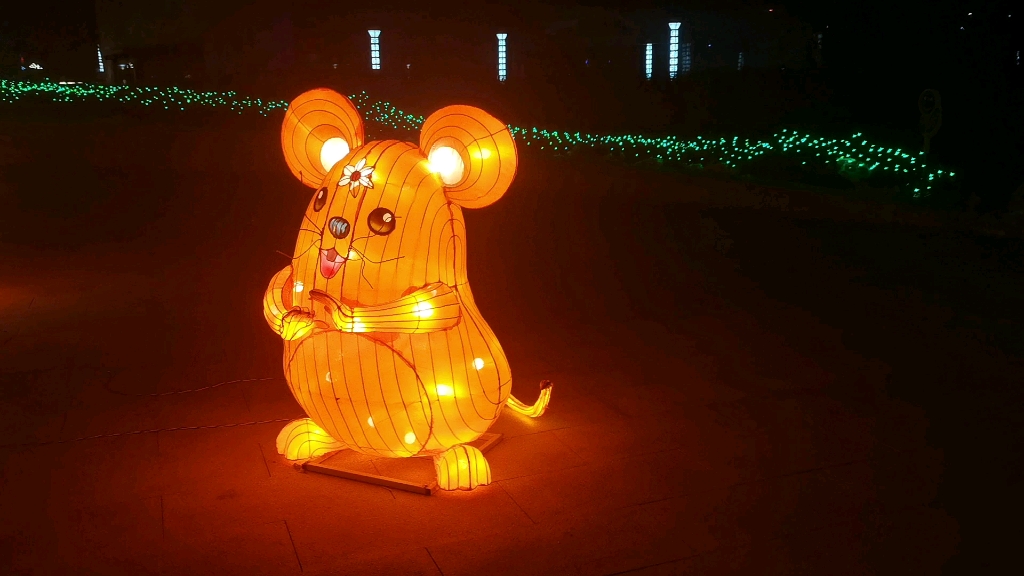 十二生肖灯,路边看到的,有点小可爱