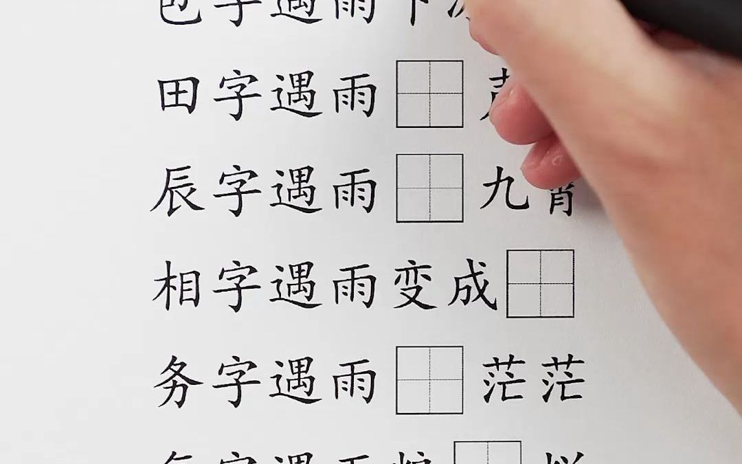 小学生必学 雨字头口诀歌