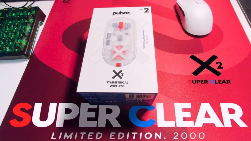 全透明鼠标? Pulsar X2 Superclear 透明特别款B站首开箱+简单评测X2