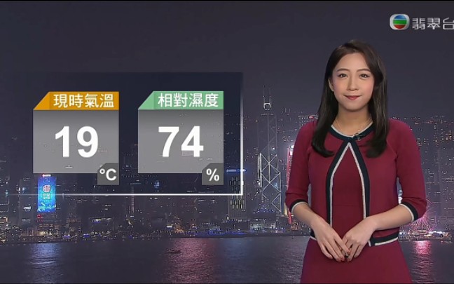 [图]2022-01-02Sun.翡翠台天气报告（18：57）[粤]-马琛沂