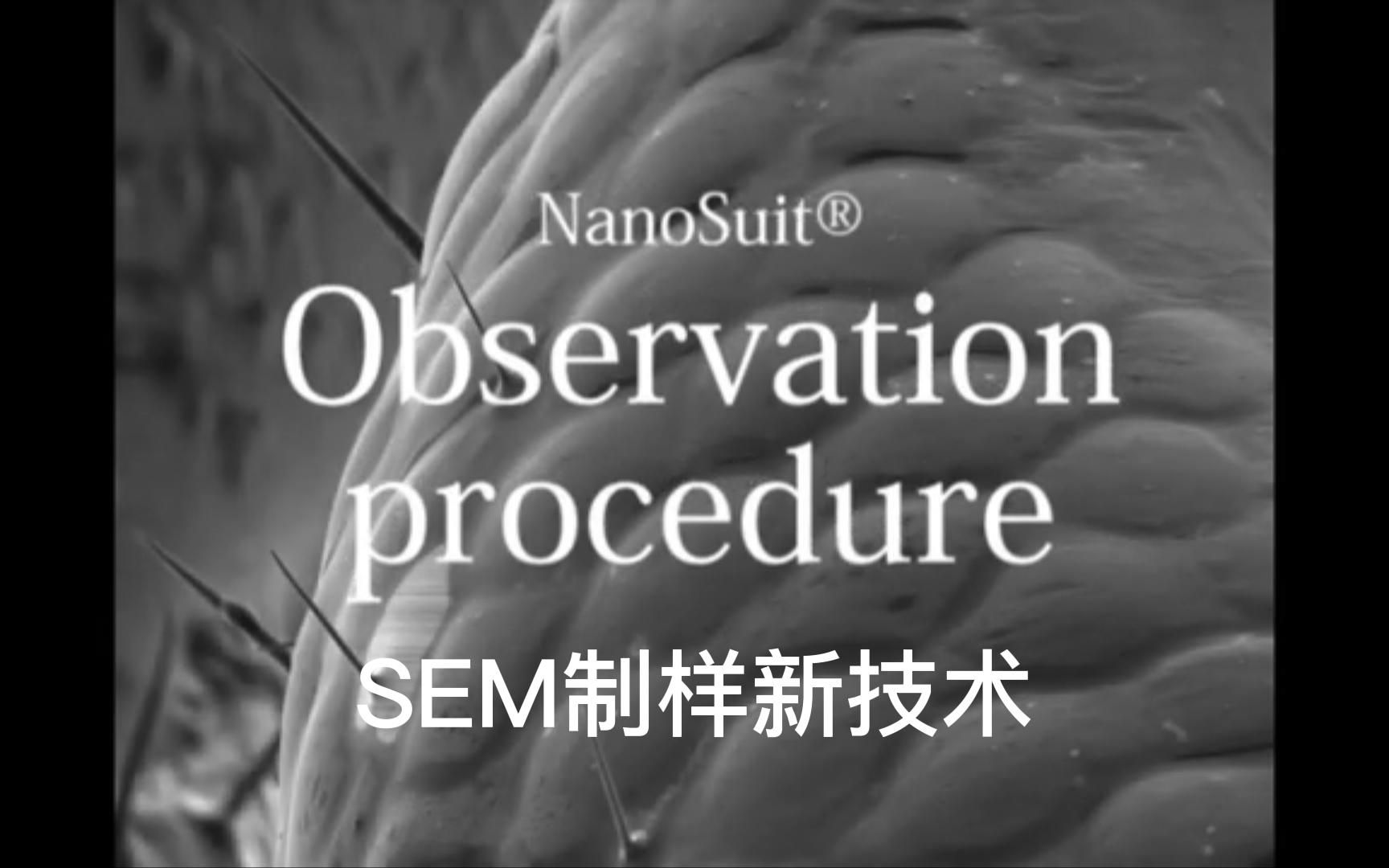 【电镜产品】SEM制样新技术 Nanosuit⮠Solution II哔哩哔哩bilibili