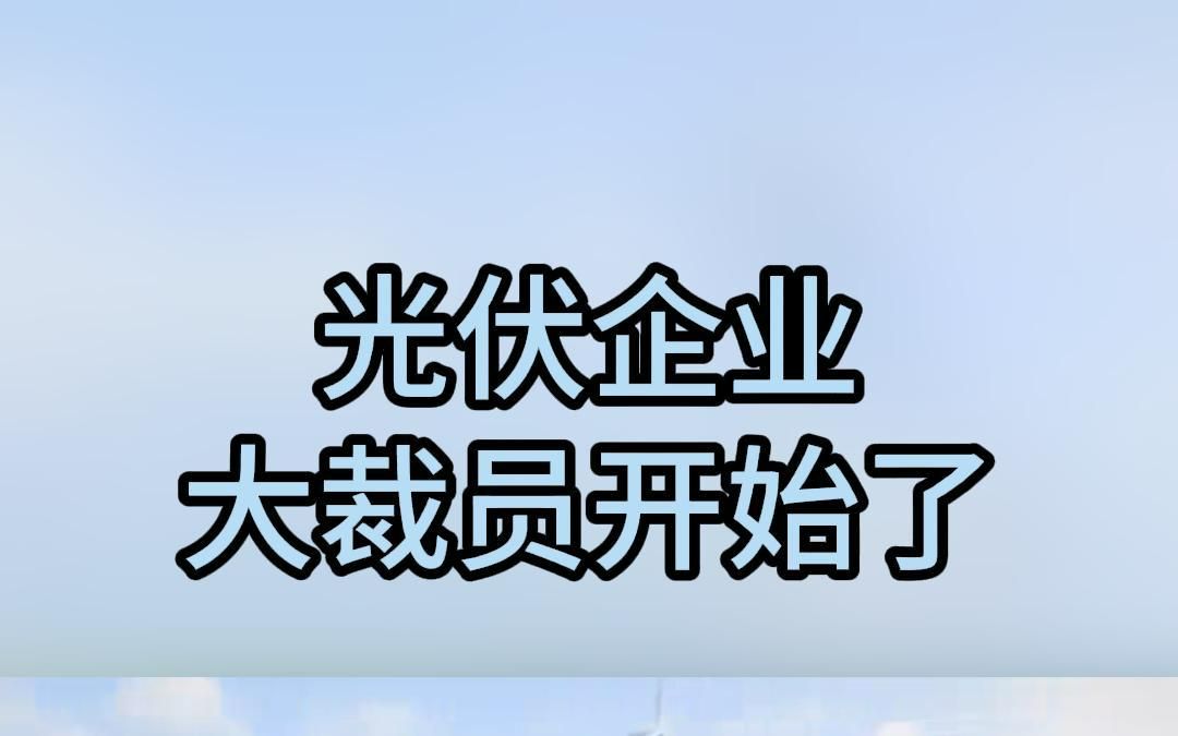 光伏企业大裁员开始了哔哩哔哩bilibili