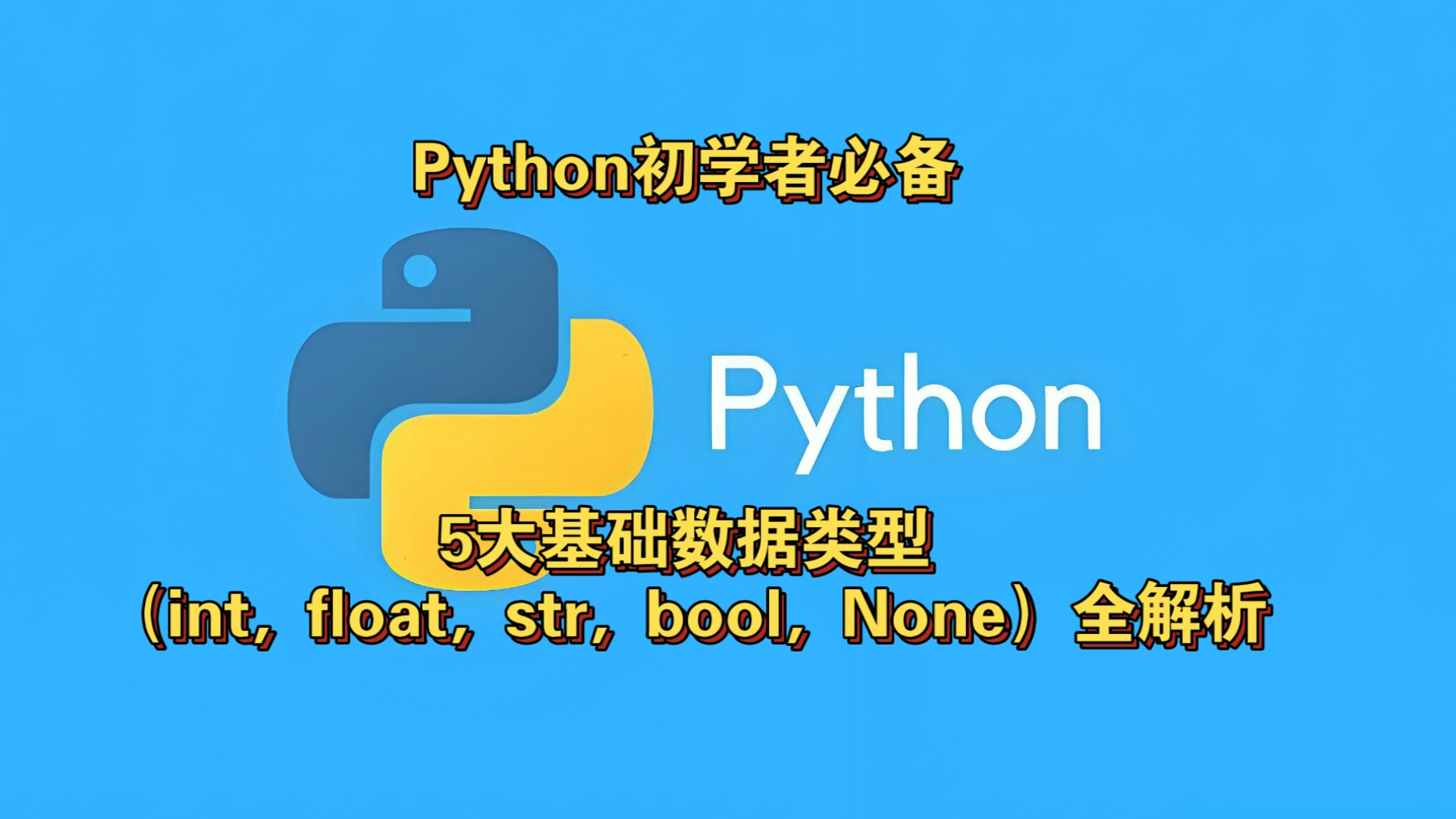 Python初学者必备:5大基础数据类型(int, float, str, bool, None)全解析