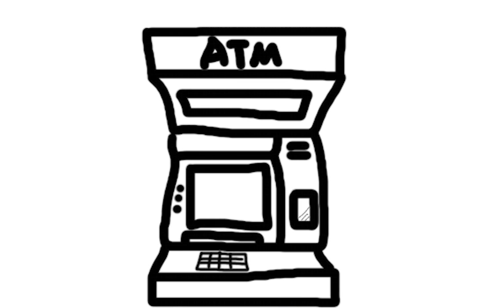 ATM取款机简笔画步骤图片