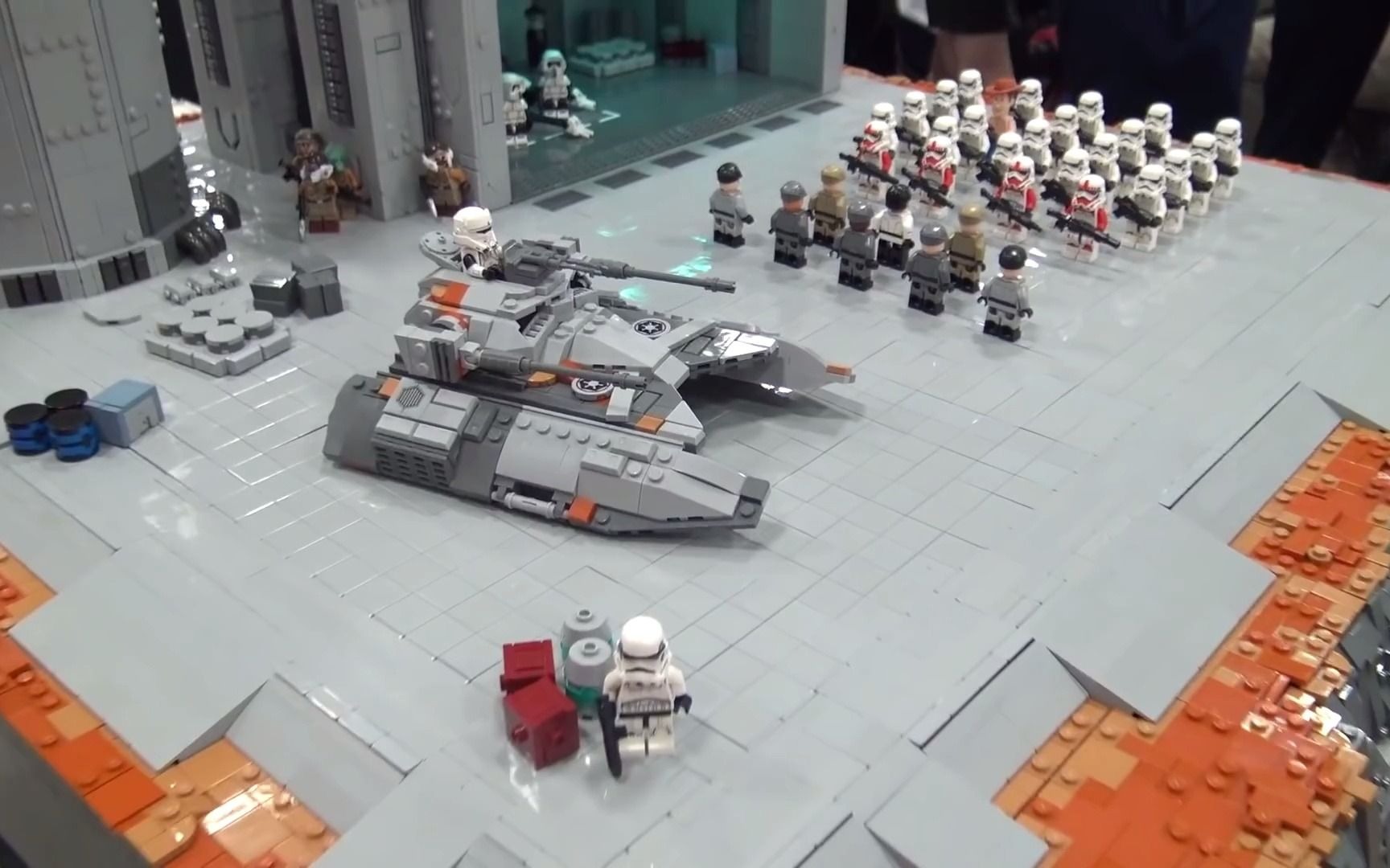 乐高星球大战渗透帝国通讯基地moc灯光效果展示