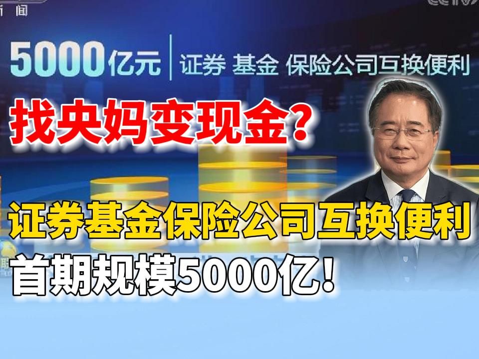 蔡正元:找央妈变现金 证券基金保险公司互换便利首期规模5000亿!哔哩哔哩bilibili