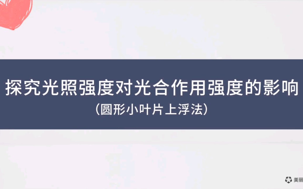 【高中生物实验12】探究光照强度对光合作用强度的影响哔哩哔哩bilibili