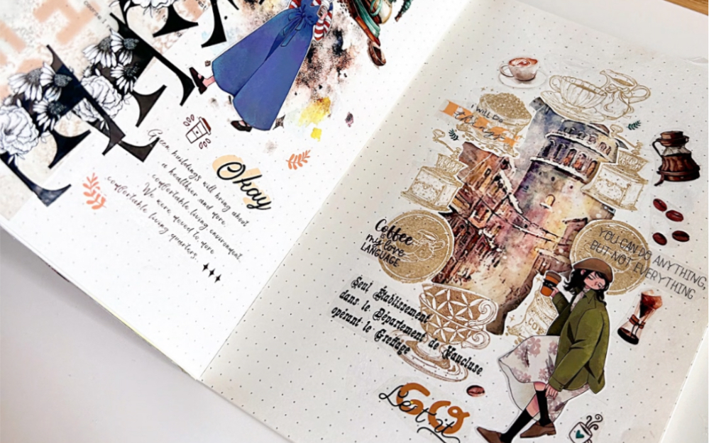 非常有调调的英伦风咖啡主题手帐分享
